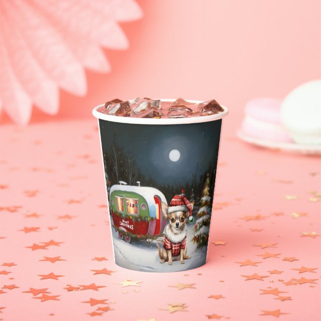 Winter Chihuahua Caravan Christmas Adventure  Paper Cups (Insitu)