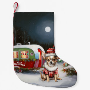 Winter Chihuahua Caravan Christmas Adventure Small Christmas Stocking