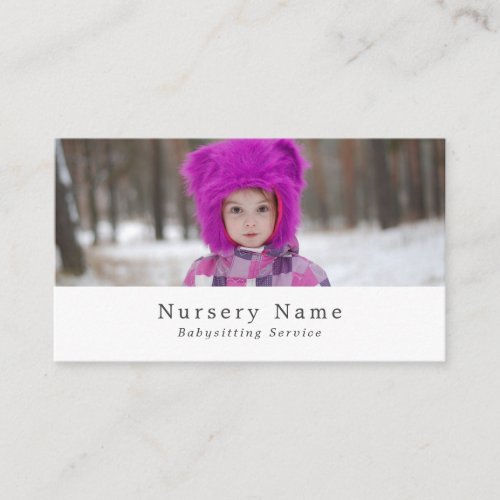 Winter Child Babysitter Daycare Nursery Business Card