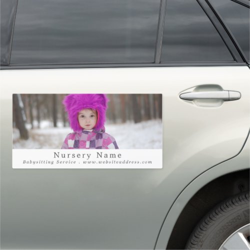 Winter Child Babysitter Daycare Nursery Car Magnet