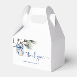 Winter Chinoiserie Bow Bridal Shower Favor Boxes