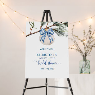 Winter Chinoiserie Bow Bridal Shower Foam Board