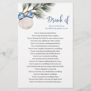 Winter Chinoiserie Bow Drink If Bridal Shower Game