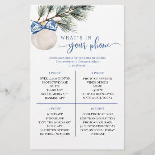 Winter Chinoiserie Bow What's In Your Phone Game