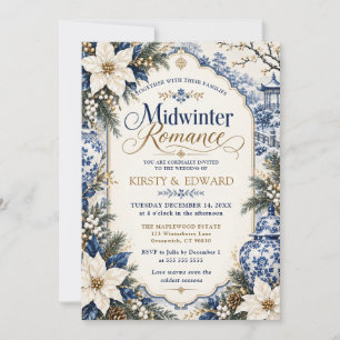 Winter Chinoiserie Wedding Invitation