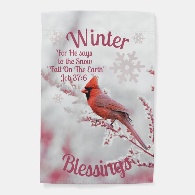 Winter Christian Garden Flag (Front)