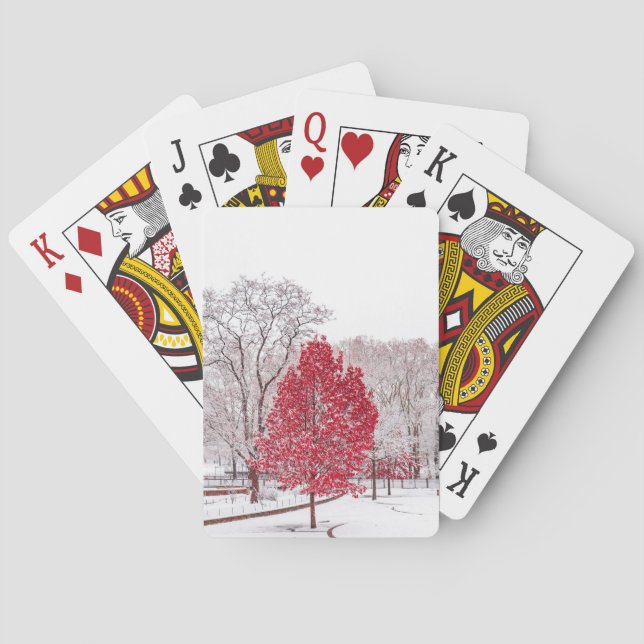winter christmas 89 poker cards (Back)