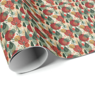 Winter / Christmas Abstract Tiled Art Wrapping Paper