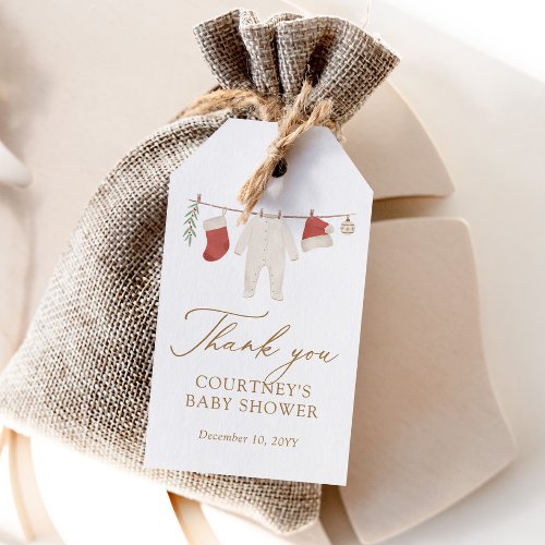 Winter Christmas Baby Clothes Baby Shower Gift Tags