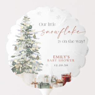 Winter Christmas Baby Shower Balloon
