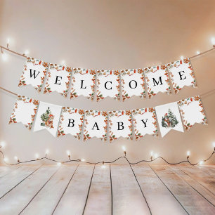 Winter Christmas Baby Shower Bunting Banner