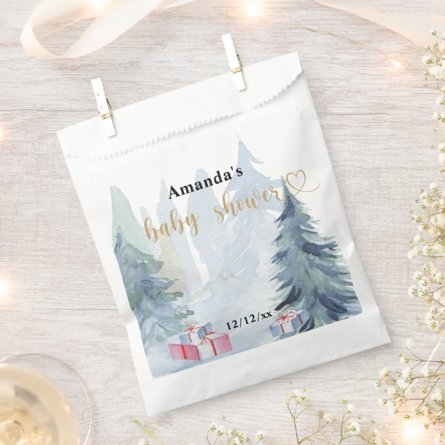 Winter christmas - Baby shower Favor Bag (Clipped)