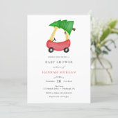 Winter Christmas Baby Shower invitation (Standing Front)