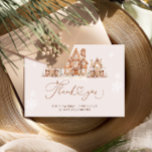 Winter Christmas Baby Shower Thank You Card<br><div class="desc">This item with a gingerbread house theme and a creates a charming and cozy winter wonderland scene. The item features a delightful,  whimsical village of gingerbread houses dusted with “snow” icing,  surrounded by delicate snowflakes. The color palette is soft and inviting,  using neutral winter tones. Matching items available.</div>