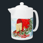 Winter Christmas Birds And A Red Post Box Teapot<br><div class="desc">Looking for a delightful addition to your Christmas table decor? Look no further than our Winter Christmas Birds And A Red Post Box teapot! This lovely teapot is adorned with eye-catching designs of winter birds, perched atop a vibrant red post box that is sure to catch everyone's attention. The high-quality...</div>