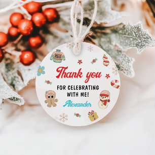Winter Christmas Birthday Party Favor Tags