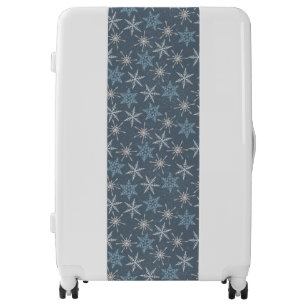Winter Christmas Blue Snowflakes Pattern Luggage