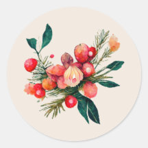 Winter, Christmas Bouquet, Stickers