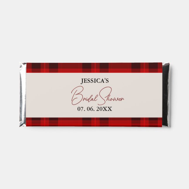 Winter Christmas Bridal shower candy Bar wrapper (Front)