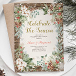 Winter Christmas Celebrate the season open house Invitation<br><div class="desc">Celebrate the Season!
Christmas Holiday open house invitation with this cute invite.</div>