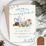 Winter Christmas Chinoiserie Baby Shower Tea Party Invitation<br><div class="desc">Winter Christmas Chinoiserie Baby Shower Tea Party Invitation</div>