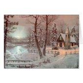 Winter Christmas Church Scene (Front Horizontal)