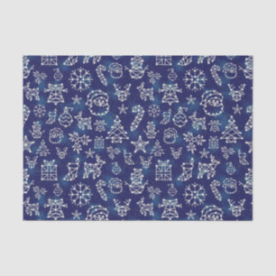 Winter Christmas Constellation Holiday Pattern Tissue Paper