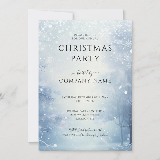 Winter Christmas Corporate Holiday Party Invitation (Front)