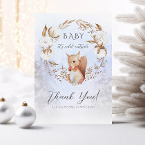 Winter Christmas Cotton Snow Baby Shower Thank You