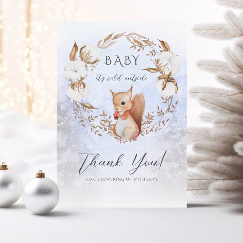 Winter Christmas Cotton Snow Baby Shower Thank You