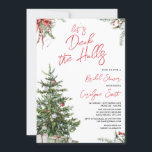 Winter, Christmas Deck the Halls Bridal Shower Invitation<br><div class="desc">Winter,  Christmas Deck the Halls Bridal Shower Invitation</div>