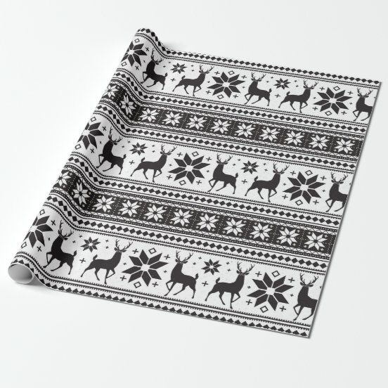 Black And White Christmas Wrapping Paper | Zazzle