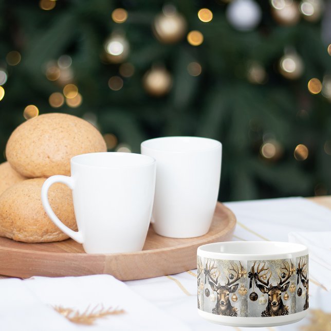 Winter Christmas Deer Chili Bowl (Serve a bowl of your delicious chili with this majestic chili bowl!)