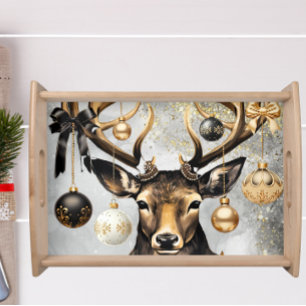Winter Christmas Deer – Large Serving Tray