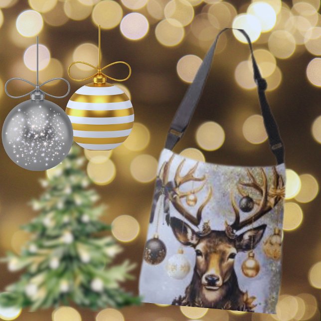 Winter Christmas Deer - Tote Bag ( Your next shopping trip just got a little more exciting and stylish this with this  beautiful tote.)