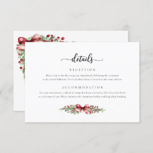 Winter Christmas Details Enclosure Card