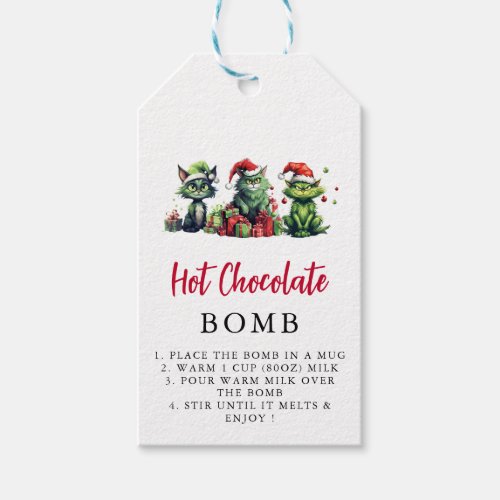 Winter Christmas Dinner Party Menu Gift Tags