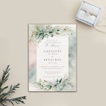 Winter Christmas Dreamy Watercolor Elegant Wedding Invitation<br><div class="desc">This Christmas, winter wedding invitation embodies bohemian elegance with its enchanting watercolor design, featuring a botanical frame of berries and winter greenery in a bohemian botanical arrangement in a watercolor painting. Perfect for couples who love art and unique designs, elegant country rustic, bohemian, and romantic themes, this invitation is an...</div>