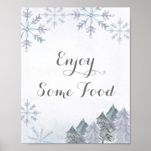 Winter Christmas Enjoy Some Food Sign