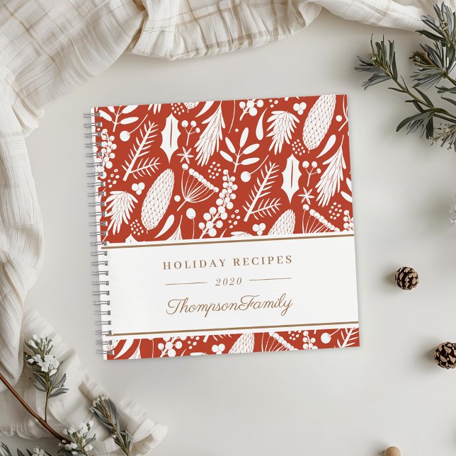 Winter Christmas Foliage Holiday Recipes Notebook (Creator Uploaded)