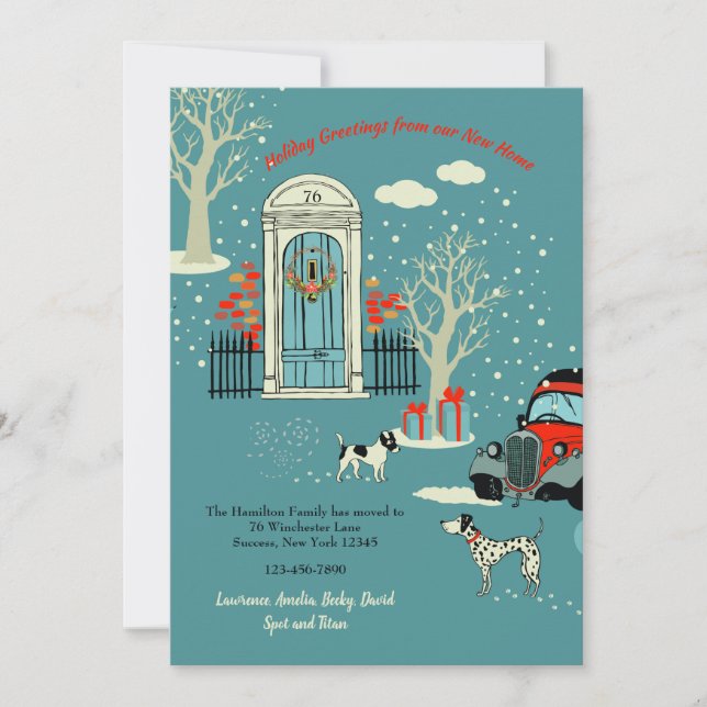 Winter Christmas Front Door Moving Announcement (Front)