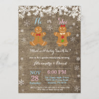 Winter Christmas Gender Reveal Invitation