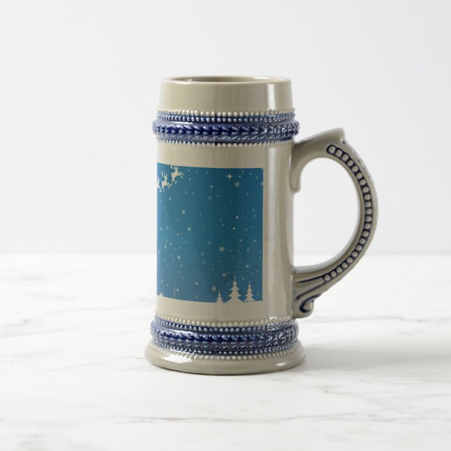 Winter Christmas Gray/Blue 18 oz Stein (Right)