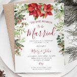 Winter Christmas Greenery Floral Wedding Invitation<br><div class="desc">Tis the season to be married Winter Christmas Greenery Floral Wedding Invitation
Winter Wedding,  Tis the season to be married</div>