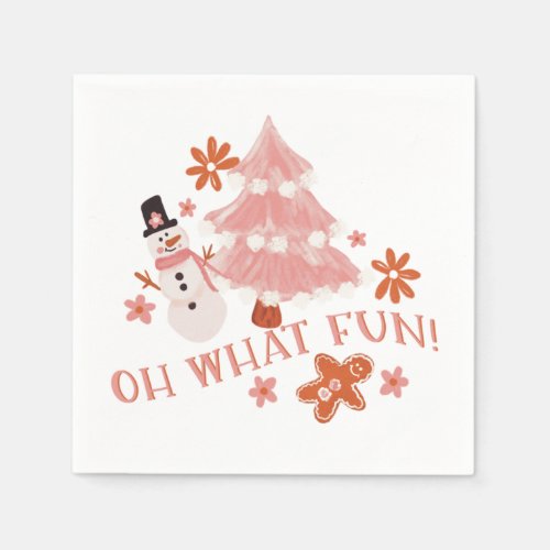 Winter Christmas Holiday Birthday Party  Napkins