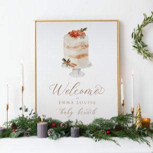 Winter Christmas Holiday Cake Baby Shower Foam Board