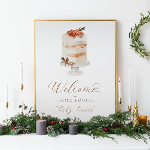 Winter Christmas Holiday Cake Baby Shower Foam Board