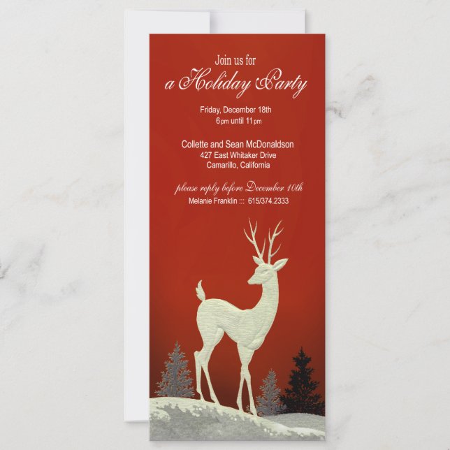 Winter Christmas Holiday Party Invitation (Front)