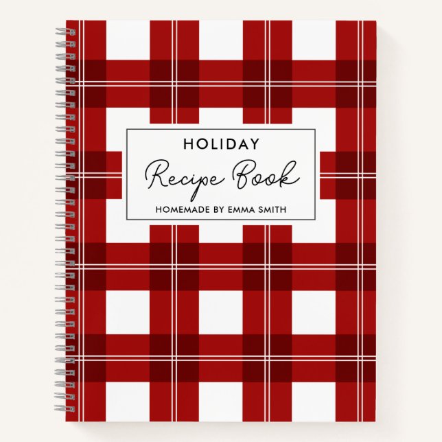 Winter Christmas Holiday Recipe Book (Front)