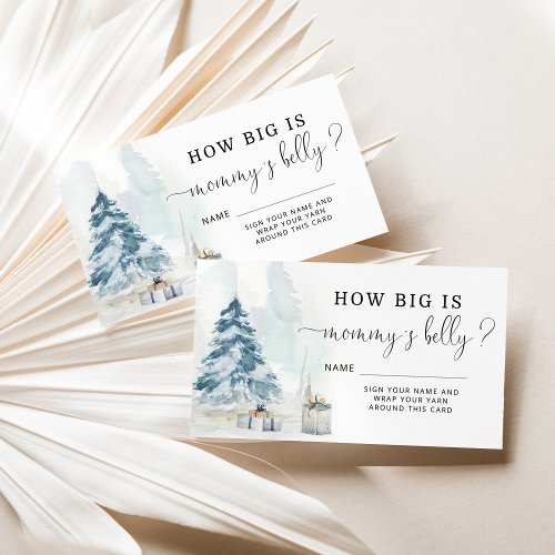 Winter christmas how big is mommys belly enclosure card